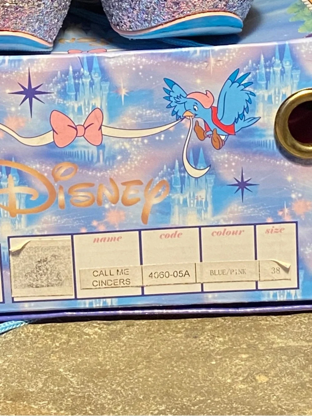 NIB IC Disney Princess CALL ME CINDERS platforms,clear wind up Cinderella heel